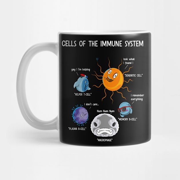 Cells Of The Immune System Science Fan Biology by Funnyawesomedesigns